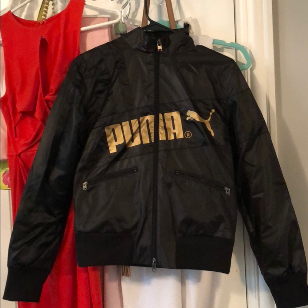 Black and gold puma jacket